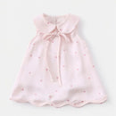 Pink baby dress with heart patterns on a white background, Obroi