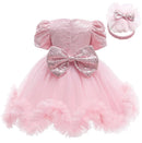 Baby Girl Birthday Dress Newborn Christening Gown Infant Kids Toddler