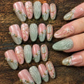 10/30Pcs Luminous Gradient Almond Press On Nail Elegant Upscale Nail For Holiday Events
