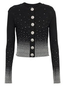Jacket Women's Lion Buttons Rhinestone Diamonds Embellished Knit Cardigan