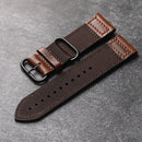 Genuine Leather Strap 20 22 24MM Wear-resistant Soft Breathable Waterproof Men's