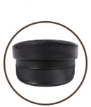 Genuine Leather Men's Cap Real Flat-top Duckbill Hat British Army Cap Classic Single Hat