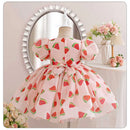 Summer Girls Dress Kids Dresses for Girls Clothes Children Clothes Toddler Teens Princess Dress Pink Strawberry