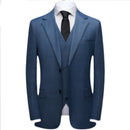 Groom Wedding Dress Slim Men Grid Suit 3-piece Clothes Banquet Ball Tuxedo