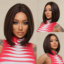 Short Blonde Wigs with Bangs Highlights Bob Wigs for Women Cosplay Wigs