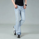 Jeans Men Men's Slim Fit Flared Jeans Blue Denim Pants Casual Loose Fit Trousers