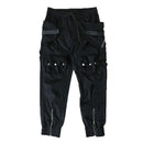 Cargo Pants Men Tactical Multi Pockets Trousers Spring Hip Hop Streetwear Pants Black