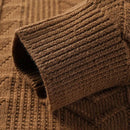 Autumn Winter Knitted Men's Casual Sweater Round Neck Twists Weaving Pullover Men Warm Sweater
