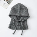 Wool Blend Knitted Hat Scarf Winter Warm One-Piece Neck Collar Beanies Hats for Women