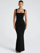 Sleeveless Maxi Dress For Woman Spring Summer Bodycon Club Party Long Dress