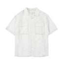 Short Sleeve Shirts Men Summer Camp Collared Patch Pocket Lyocell Minimalist Vintage Shirt