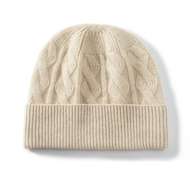 Cashmere Hat For Women and Men Winter Warm Soft Beanies Cap Female Cashmere Knitted Hat Outdoor Hats