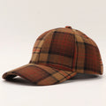 Autumn and winter houndstooth series baseball cap classic wool plaid wide-brimmed cap