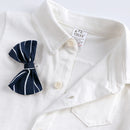 Baby Boy Clothes Gentleman Tie One-Piece Romper Cotton Long Sleeve Shirt Infant Jumpsuit Bodysuit For Formal Outfits