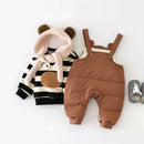 Winter New Baby Rompers Cartoon Boys Overall Thicken Jumpsuits