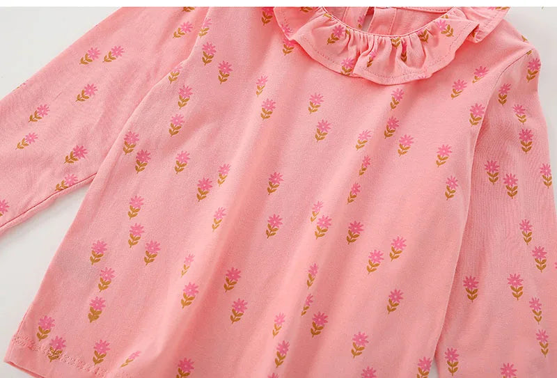 Combed Cotton Children Clothing Girls T-shirt Cartoon Tee Infant Kids Blouse Casual t shrit Baby Girl Clothes