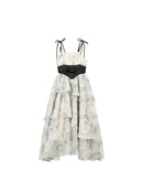 Women's Dress Vintage Style Kawaii Spaghetti Strap Floral One Piece Midi Dress Summer Dresses