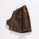 Spring Autumn Boys Jacket Waterproof Zipper Children's Leather Coat Birthday Kids Clothes