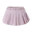 Mini skirt clothes kawaii skirts for women pleated high waisted skirt with shorts pink