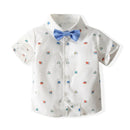 Baby Boy Set Toddler Kids Clothes Children Short Sleeve Shirt Suspender Bow Tie Shorts Kids Casual Suits