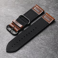 Genuine Leather Strap 20 22 24MM Wear-resistant Soft Breathable Waterproof Men's