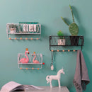 Nordic Creative Wall Hook Storage Rack Home Wall Decoration Multifunctional Partition Iron Storage Rack Organizer Kitchen