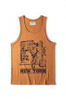 Summer Retro Sleeveless T-shirt Men's Cotton Washed Casual Vest