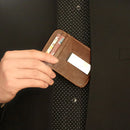 Magnetic RFID Front Pocket Wallet Thin Credit Card Holder Genuine Leather Retro Slim Wallets Good Present Gift