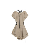 Women Dress Style Vintage Female Short Sleeve Kawaii Mini Dresses One Piece Sundress Summer Clothes