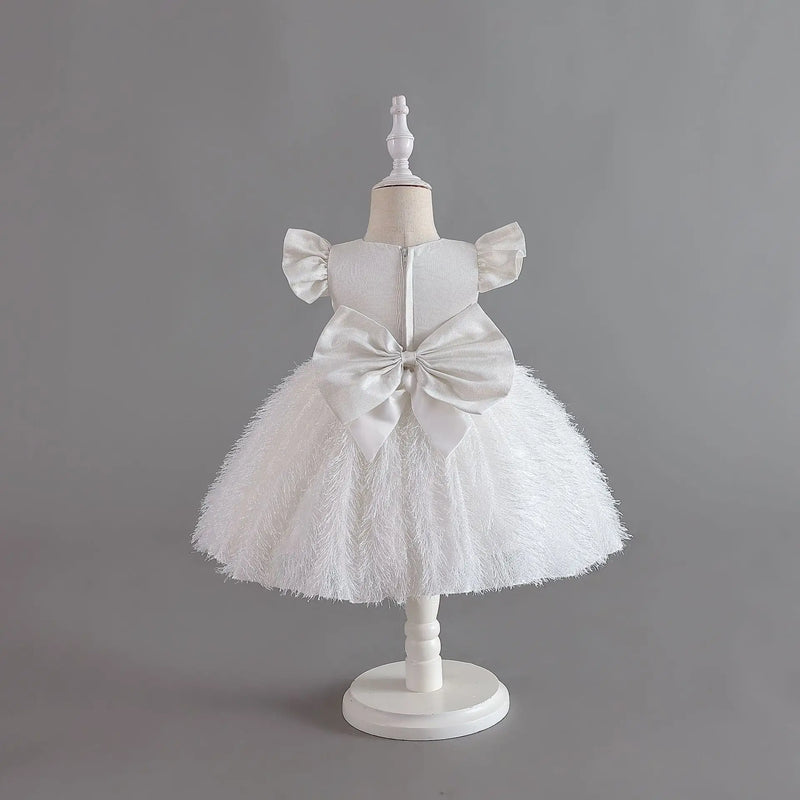 Dress Flower Girl Wedding Dress Performance Dress Little Flying Sleeves Girls Dress