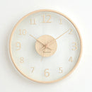 Nordic Creative Decoration Clock Solid Wood Wall Light Luxury Hanging Decor