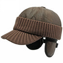 Leather Cap Thick Warm Winter Baseball Cap Men Baseball Hats Snapback Earflap Cap Hats with Ear Flap