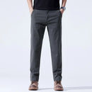 Men Casual Trousers Straight Leg Slim Fit Smooths Simple Pants