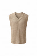 Leisure Knitted Vest Mens Retro Loose Breath Hollow Out Men Summer Tank Tops