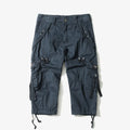 Dark blue cargo pants on a white background, Obroi