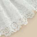 Summer Infant Baby Toddler Girl Casual Dress Flying Sleeve Lace Floral Beach Dresses Princess Daily Children Clothes