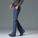Men's Bootcut Jeans Classic Denim Flared Straight Trousers Flare Pants