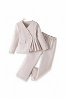 Girls' Spring and Autumn Wide-Leg Pants Two-Piece Set