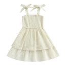 Kids Toddler Girl Summer Dress Sleeveless Bow Ruffle Dresses For Girls Children Clothing