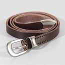 Extended Thin Section Ladies Belt Skirt Belt Narrow Soft Genuine Leather Women Jeans Belt
