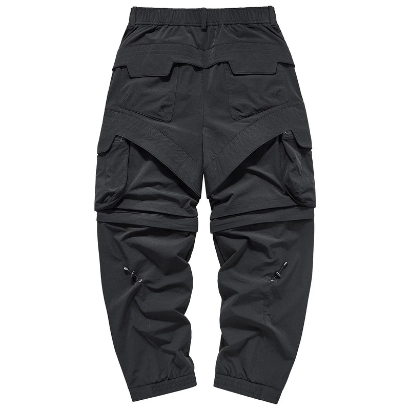 Spliced Cargo Pants Man Outdoor Sport Tactical Detachable Quick-dry Pants