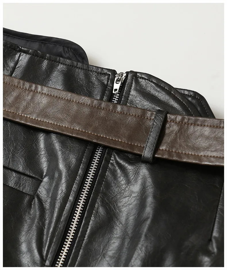 Skirt Belt Women Asymmetrical Patchwork Female Short Skirts Bandage Cross Lace Up