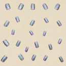 24pcs Punk Silver Striped Press on Nails Gradient Wearable European Square Head Fake Nails for Women