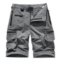 Men's Casual Shorts Summer Shorts Male Cotton Solid Breathable Cargo Knee Length Trousers