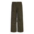 Spliced Casual Pants Mens Pleated High Street Drawstring elastic waist Loose Wide leg Trousers Men