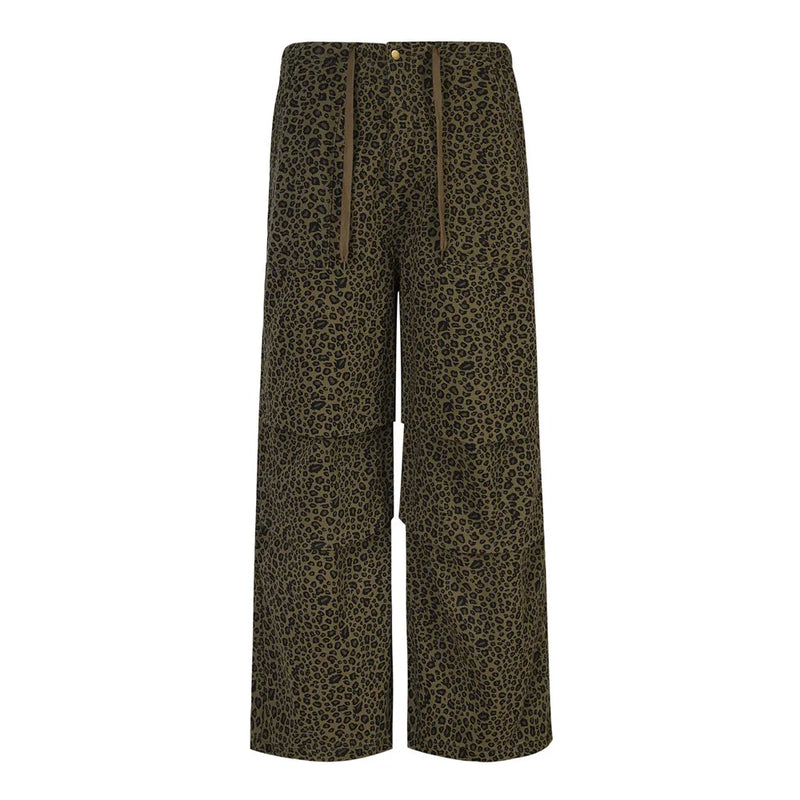 Spliced Casual Pants Mens Pleated High Street Drawstring elastic waist Loose Wide leg Trousers Men