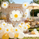 5/6PC Transparent Daisy Foil Balloons With Translucent Petals Yellow Stamens Forest Themed Weddings Fresh Birthday Parties