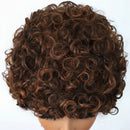 Curly Human Hair Pixie Cut Wig Short Bob with Bangs Natural Black Women Rose Curly