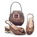 Shoe and Bag Set for Party in Women Ladies Shoe and Bag Set Latest Designers Rhinestone Elegant Shoes