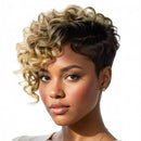 Short Pixie Cut Wig Human Hair Wigs for Women Human Hair with Side Bangs Curly Layered Virgin Pixie Wigs